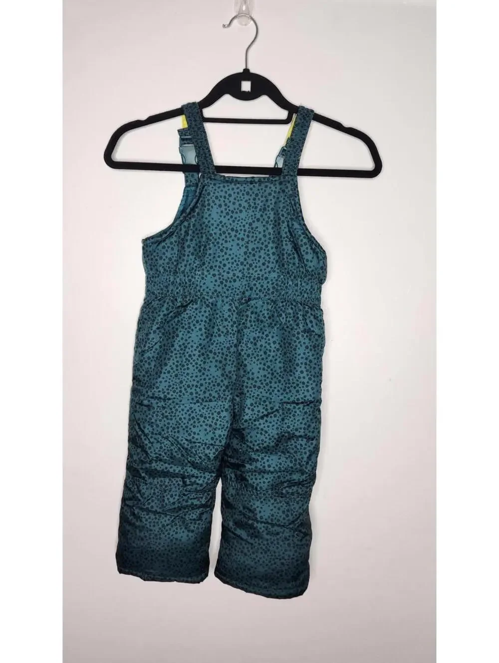 Carters Snow Bib Pants Toddler Girls 3T Teal Black Dot Insulated Winter